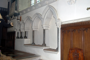 Sedilia in All Saints October 2008
